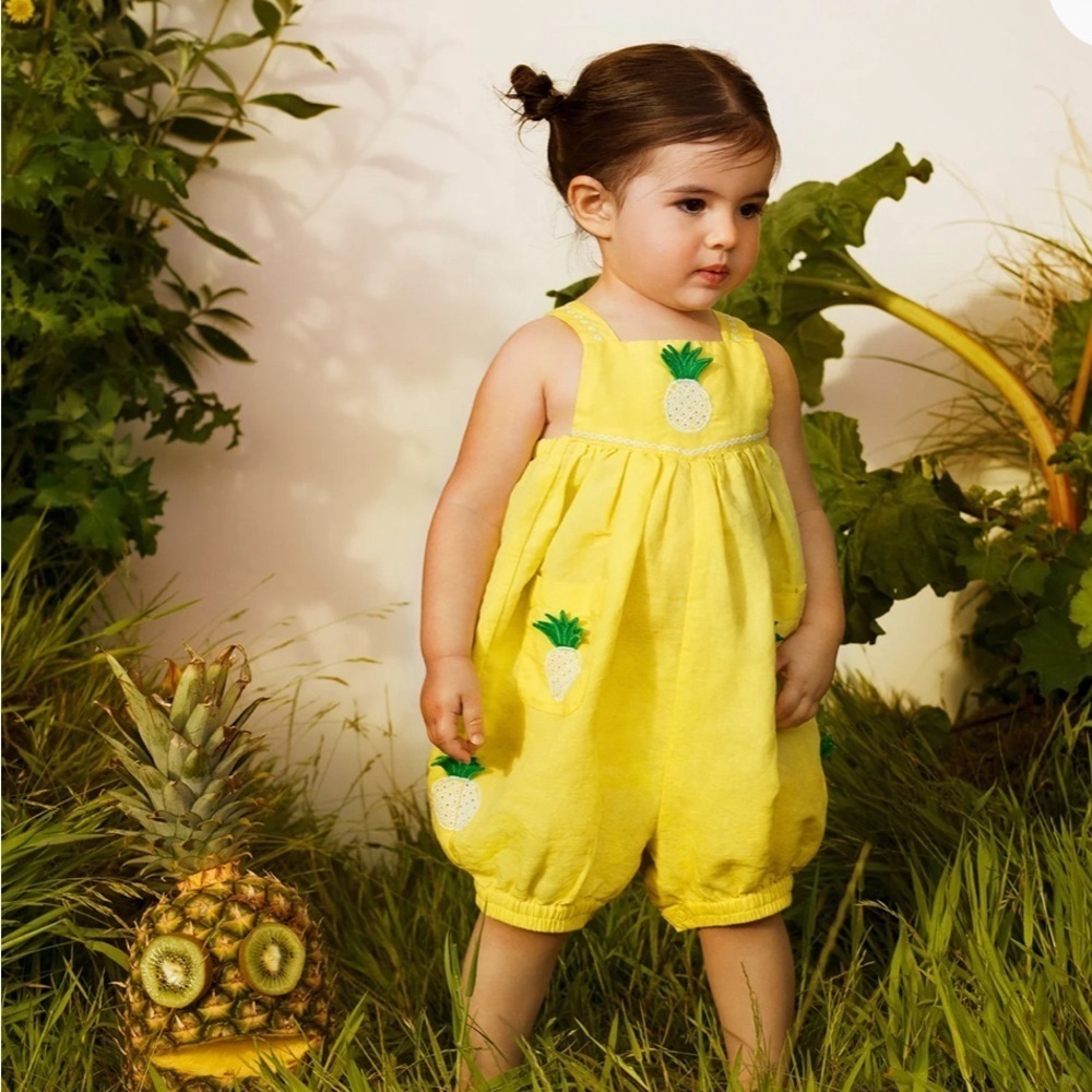Stella McCartney Kids Yellow Pineapple One Piece